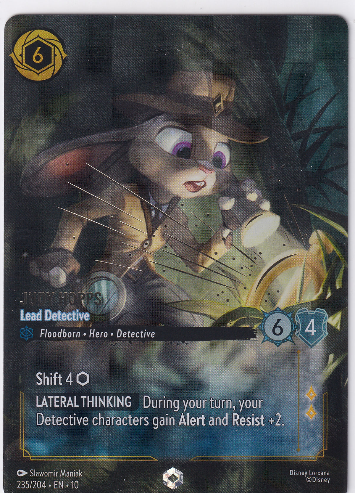 Judy Hopps Lead Detective Enchanted - Whispers In The Well 235/204 Lorcana Card