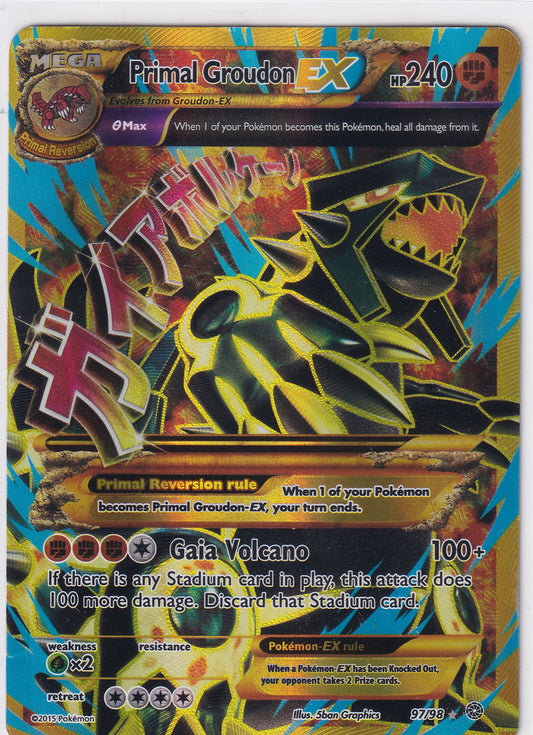 *HP* Primal Groudon EX 97/98 Pokemon XY Primal Clash