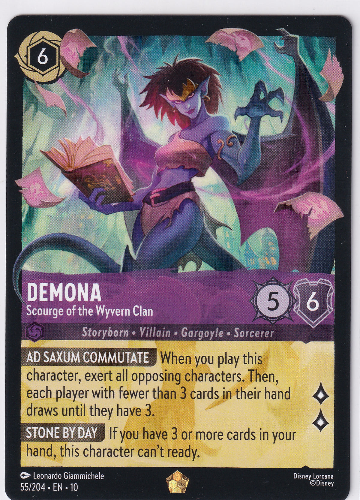 Demona Scourge of the Wyvern Clan Legendary - Whispers in the Well 55/204 Lorcana Card