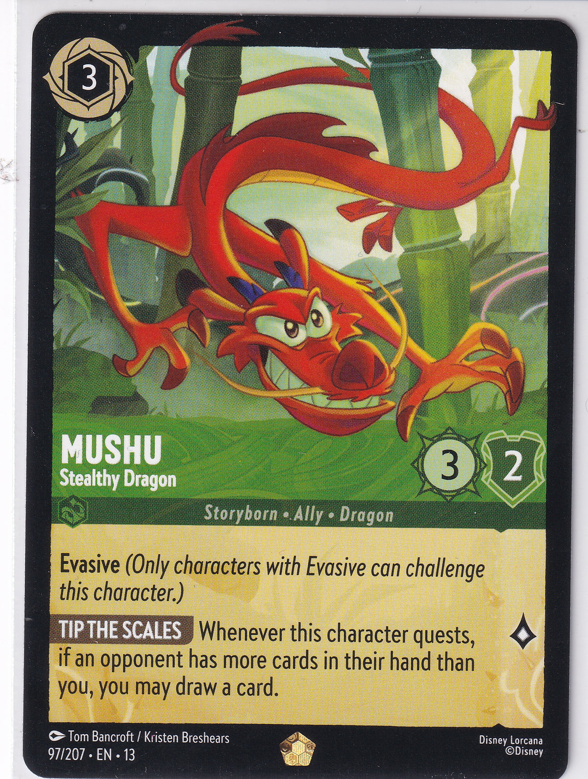 Mushu Stealthy Dragon Legendary - Attack of the Vine 97/207 Lorcana Card