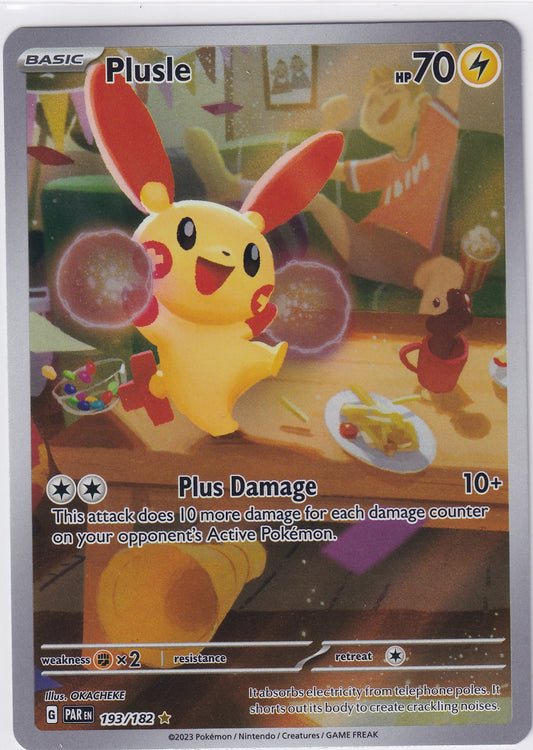 Plusle Illustration Rare - Paradox Rift 193/182 Pokemon Card