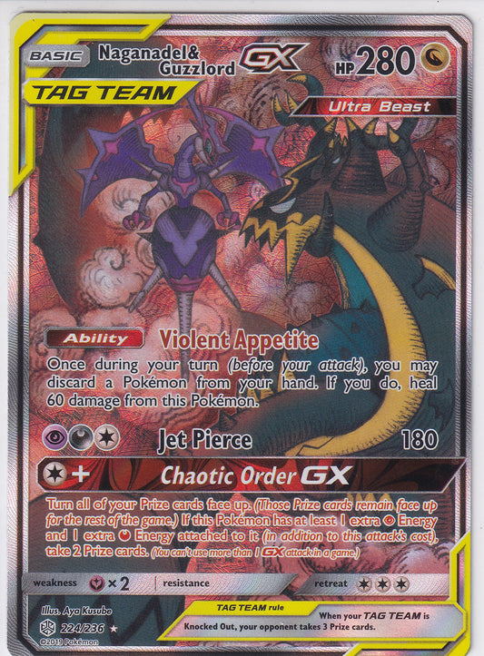 Naganadel & Guzlord GX Tag Team Cosmic Eclipse 224/236