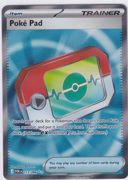 Poke Pad 113/088 Pokemon Mega Evolution Perfect Order