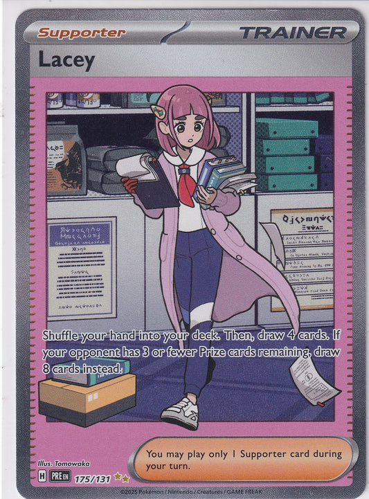 Lacey Supporter Special Illustration Rare - Scarlet & Violet Prismatic Evolutions 175/131 Pokemon Card