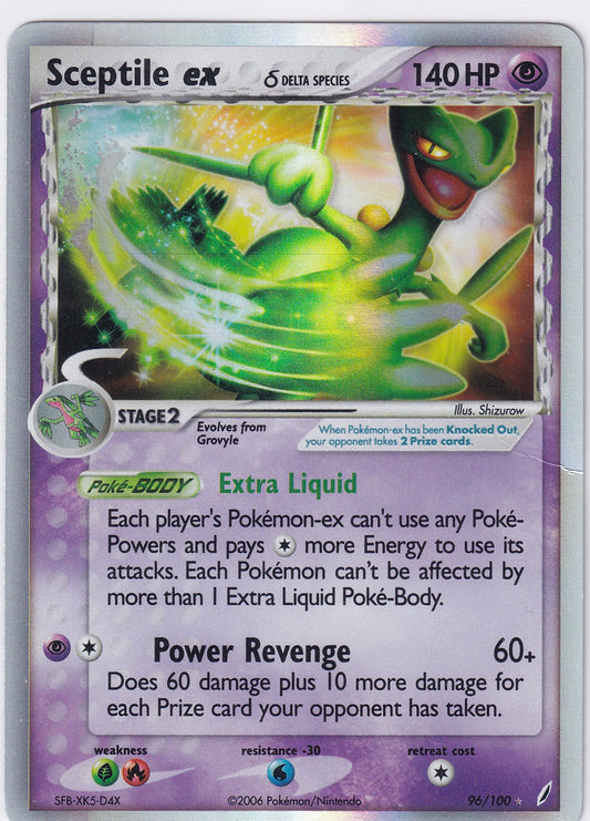 *DMG* Sceptile ex 96/100 Pokemon EX Crystal Guardians
