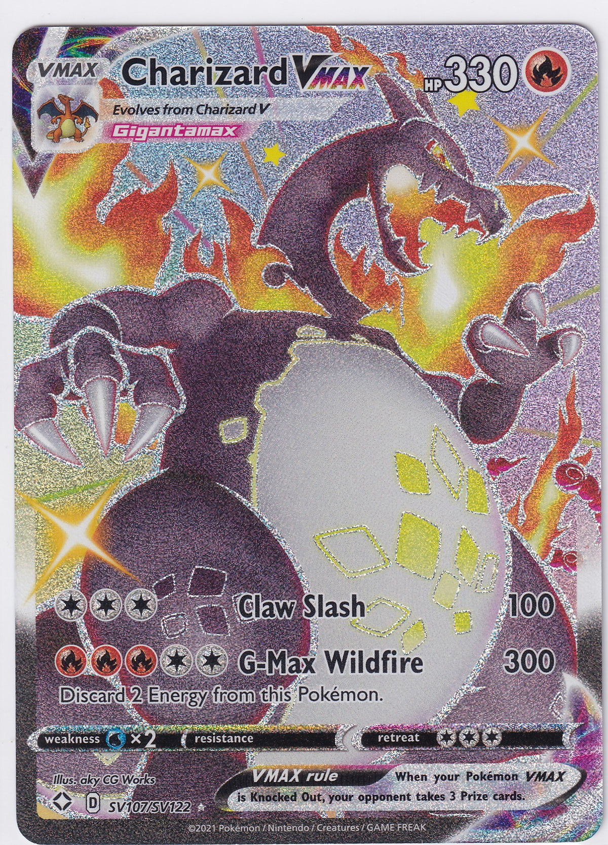 Charizard VMAX SV107/SV122 Pokemon Shining Fates Shiny Vault