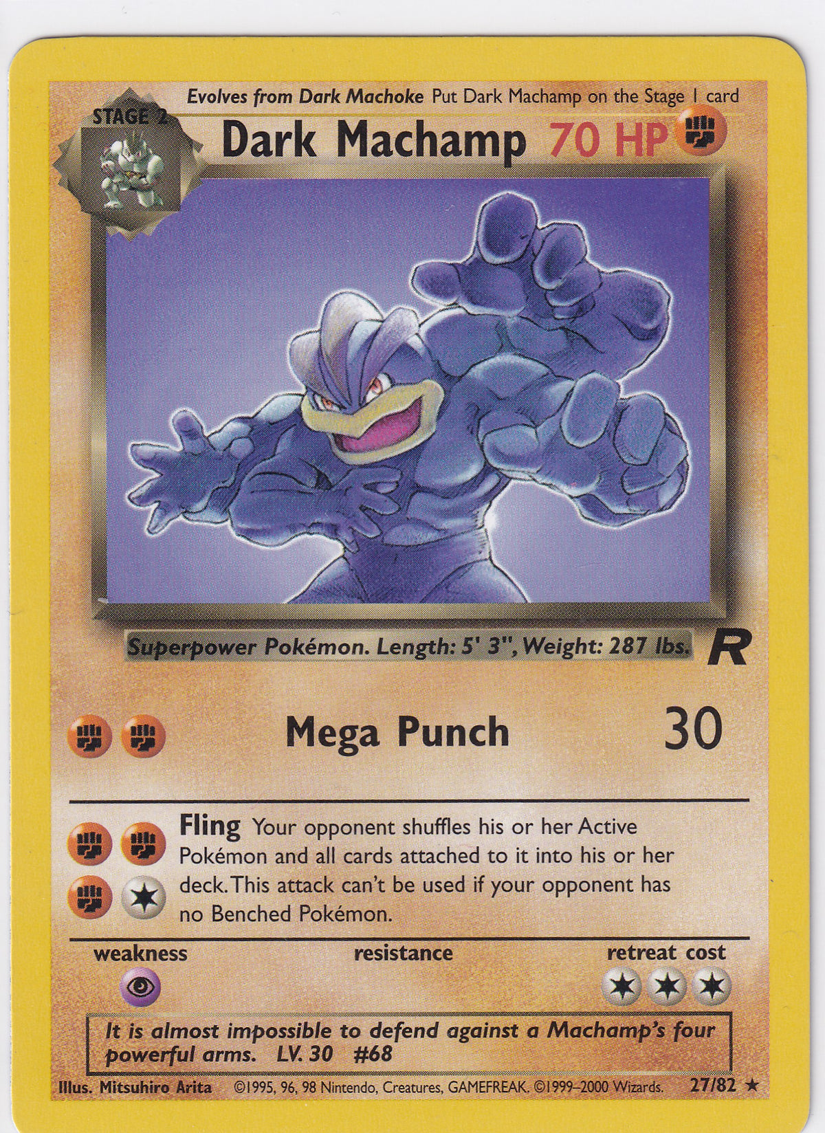 *LP* Dark Machamp 27/82 Pokemon Team Rocket