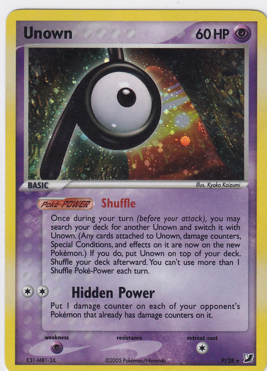 *LP*  Unown P/28 Pokemon EX Unseen Forces
