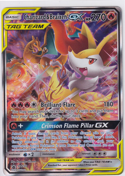 Charizard & Braizen GX Tag Team SM230 Pokemon Sun & Moon Promo