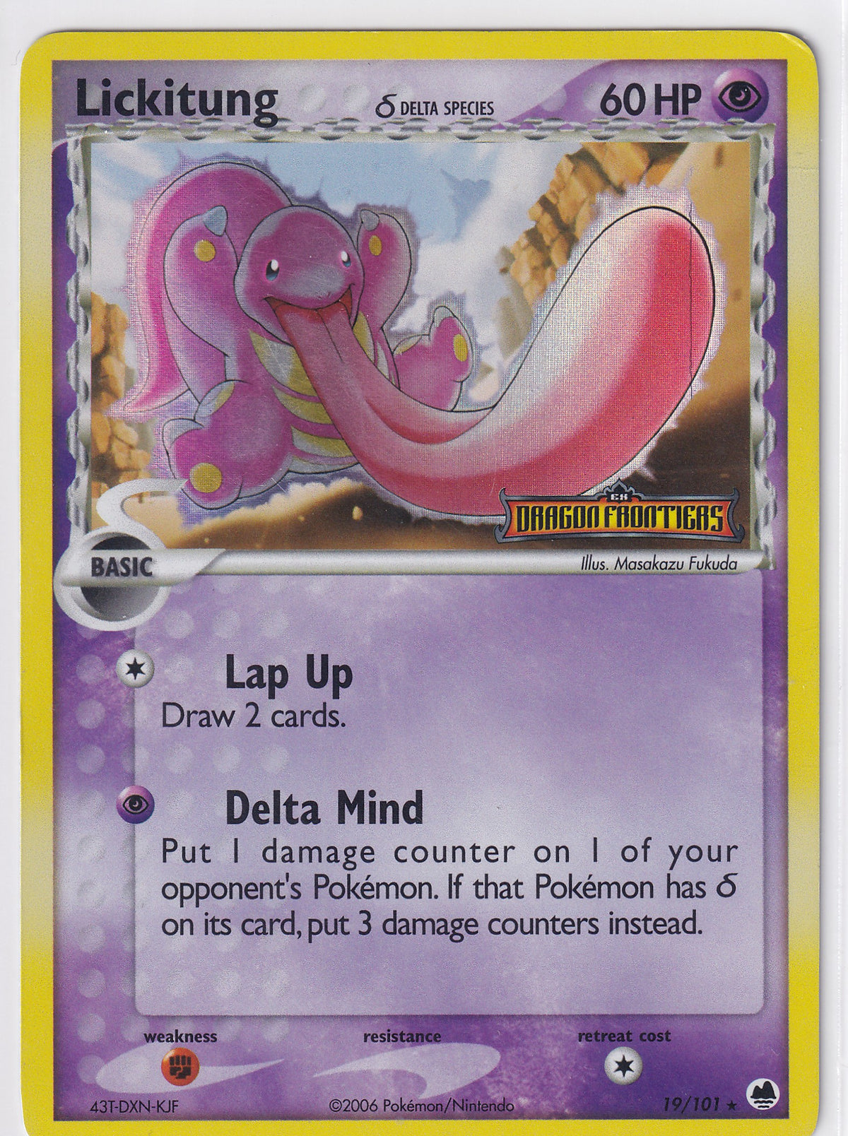 *LP* Lickitung (Delta Species) 19/101 Pokemon EX Dragon Frontiers