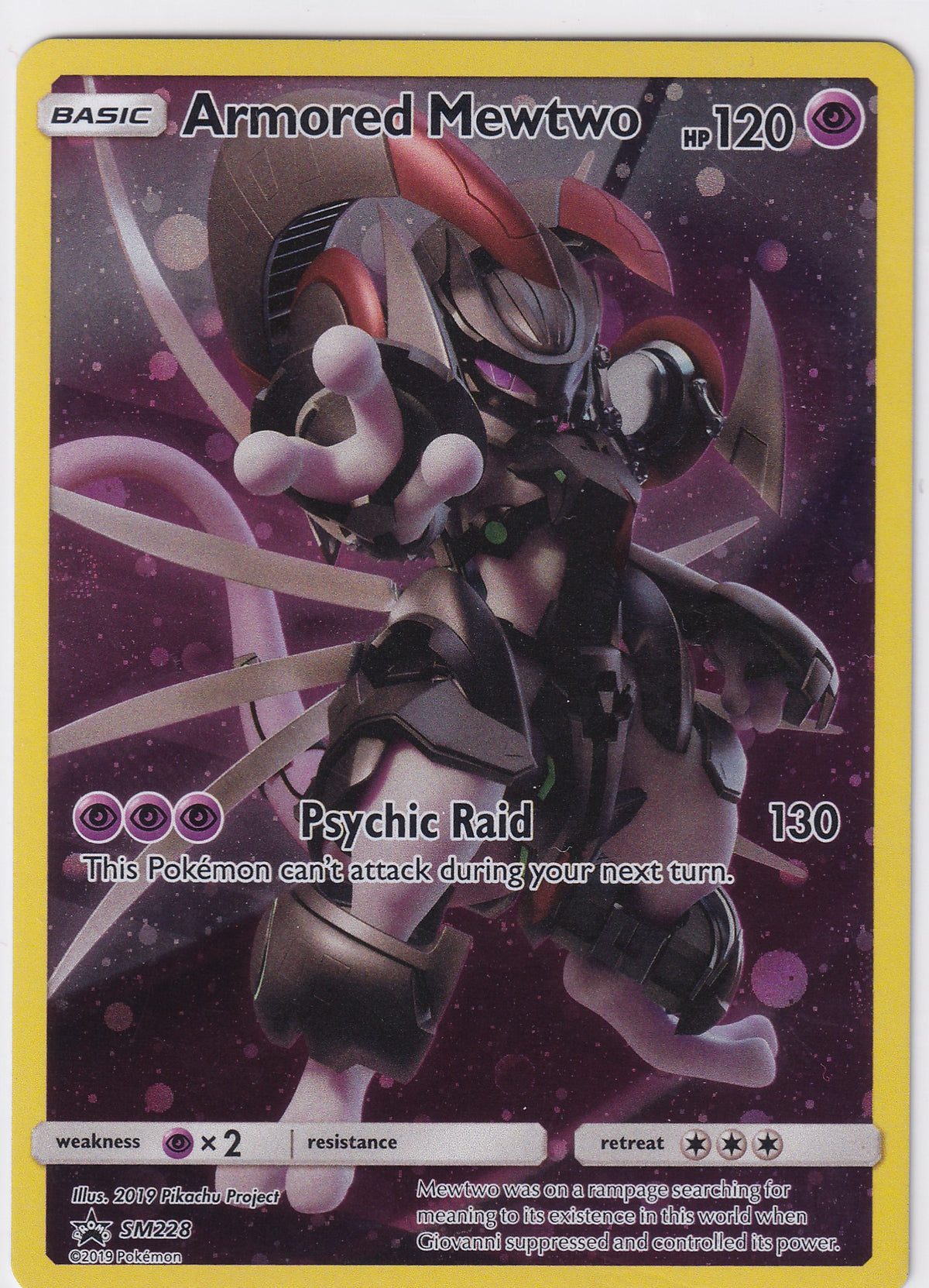 *LP* Armored Mewtwo SM228 Pokemon Sun & Moon Promo