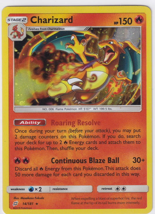 Charizard 14/181 Costco Exclusive Cosmos Holo Pokemon Sun & Moon Team Up