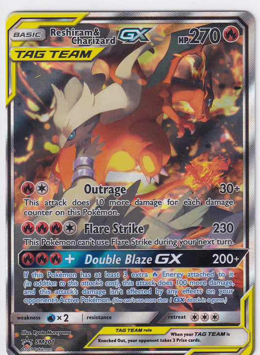 *MP* Reshiram & Charizard GX SM201 Pokemon Sun & Moon Promo (#1)