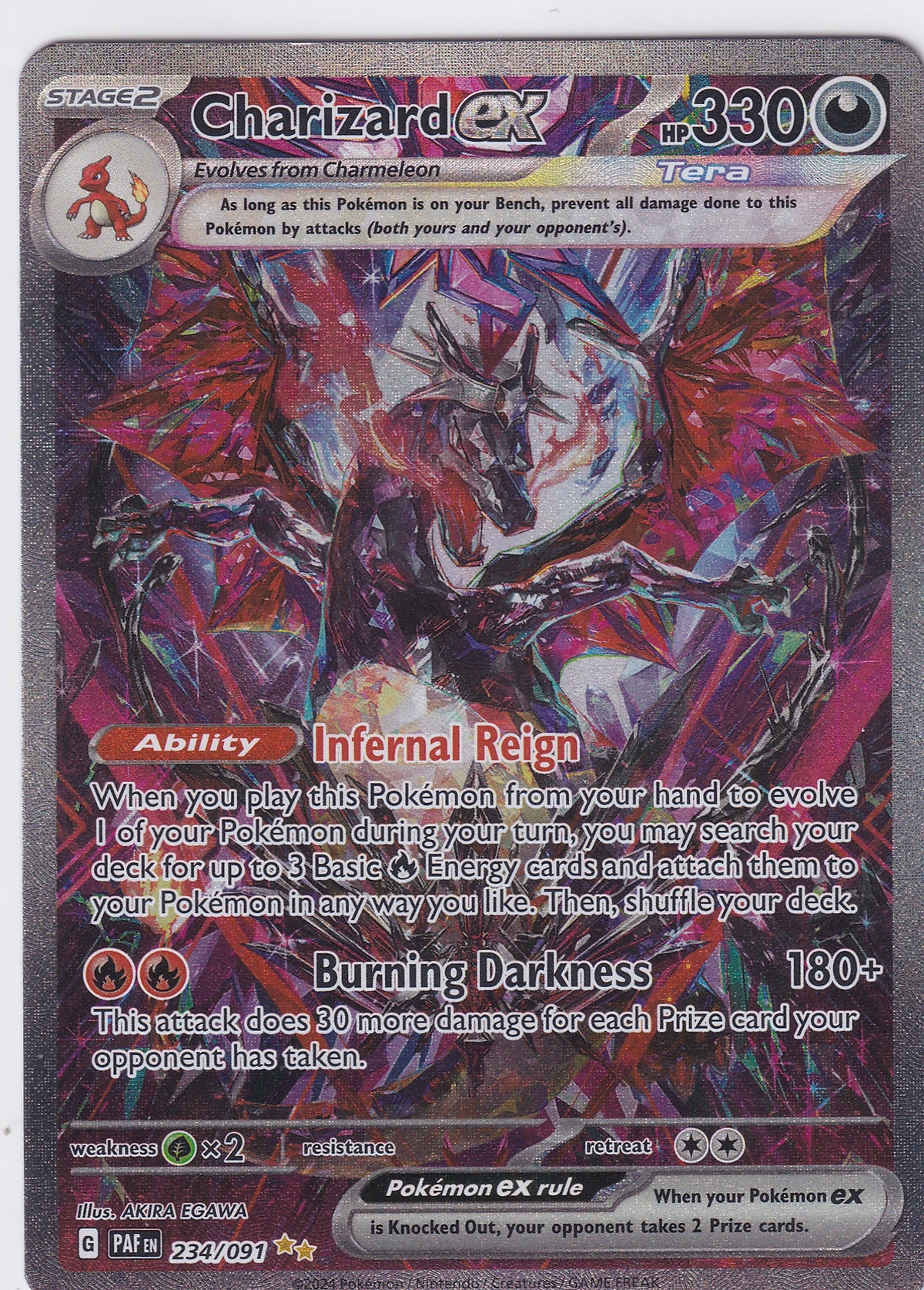 Charizard ex 234/091 Pokemon Scarlet & Violet Paldean Fates