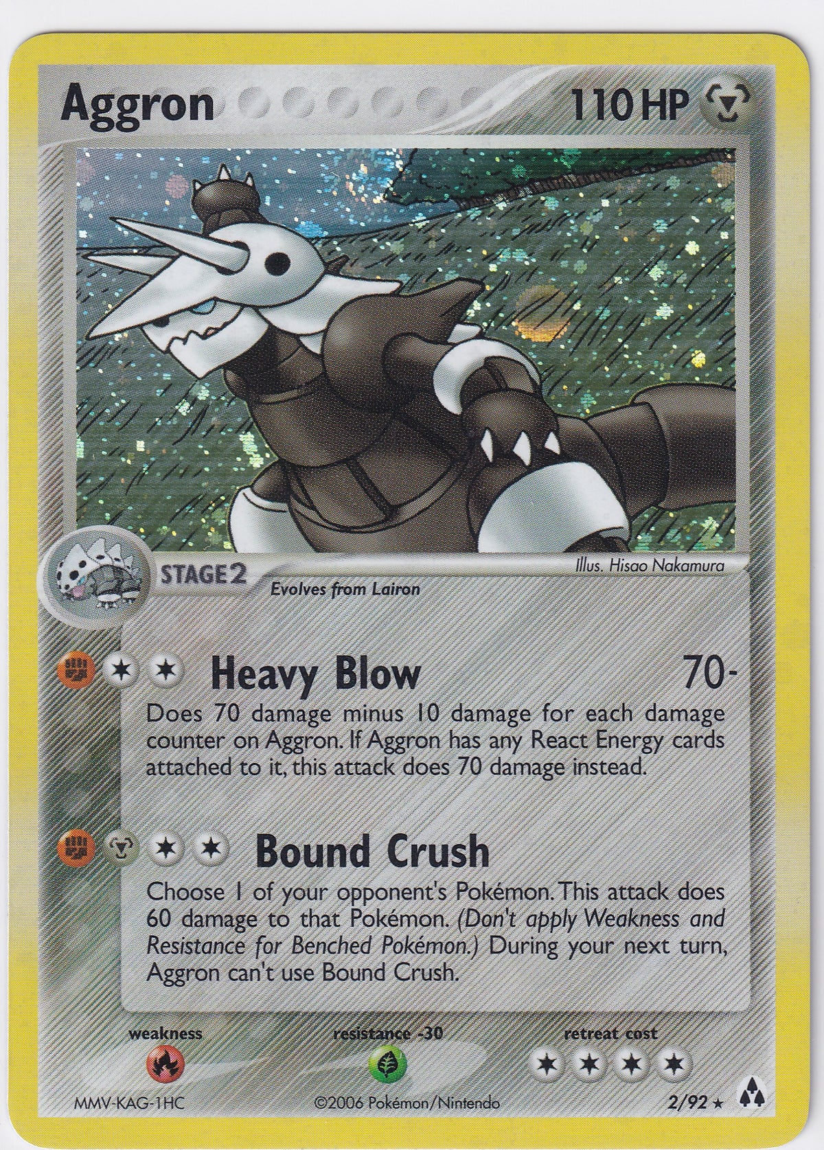 Aggron 2/92 Pokemon EX Legend Maker