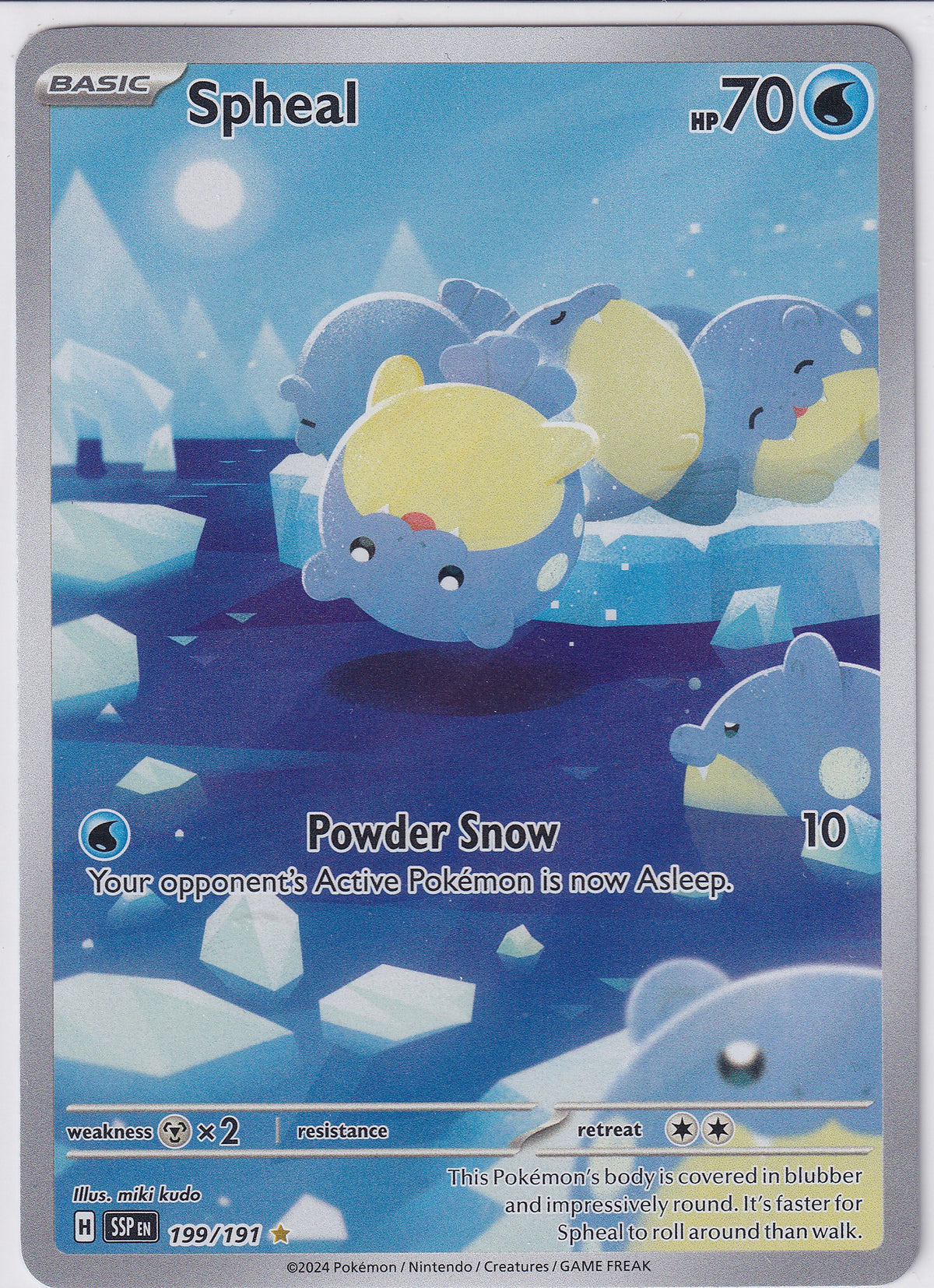 Spheal Illustration Rare - Surging Sparks 199/191 Pokemon Card