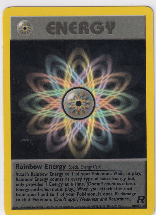 Rainbow Energy Unlimited Rare - Team Rocket 80/82 Pokemon Card