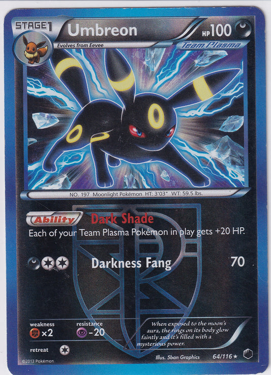 *HP* Umbreon (Team Plasma) 64/116 Pokemon Black & White Plasma Freeze