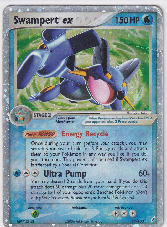 *DMG* Swampert ex 98/100 Pokemon EX Crystal Guardians