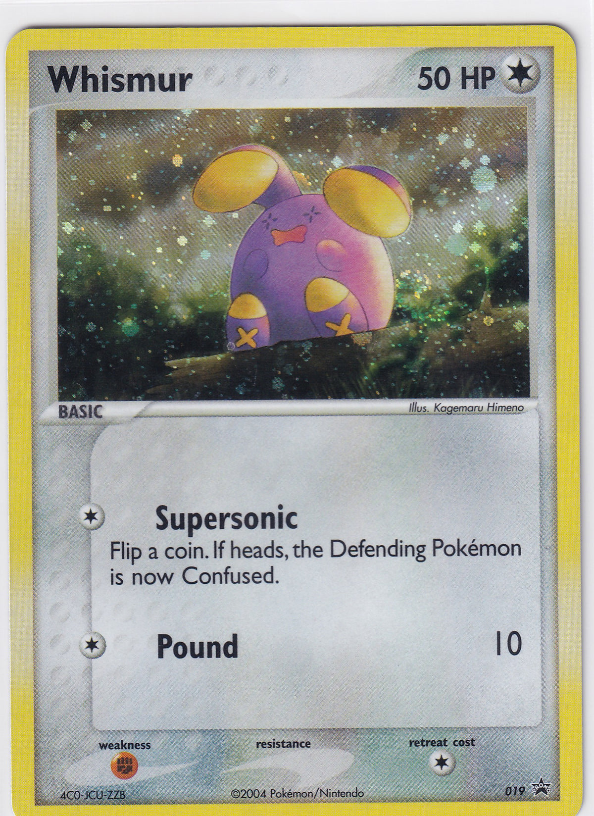 *LP* Whismur Cosmo Holo - Nintendo Promo 19 Pokemon Card