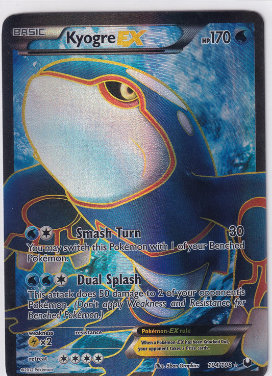 *LP* Kyogre EX 104/108 Pokemon Black & White Dark Explorers