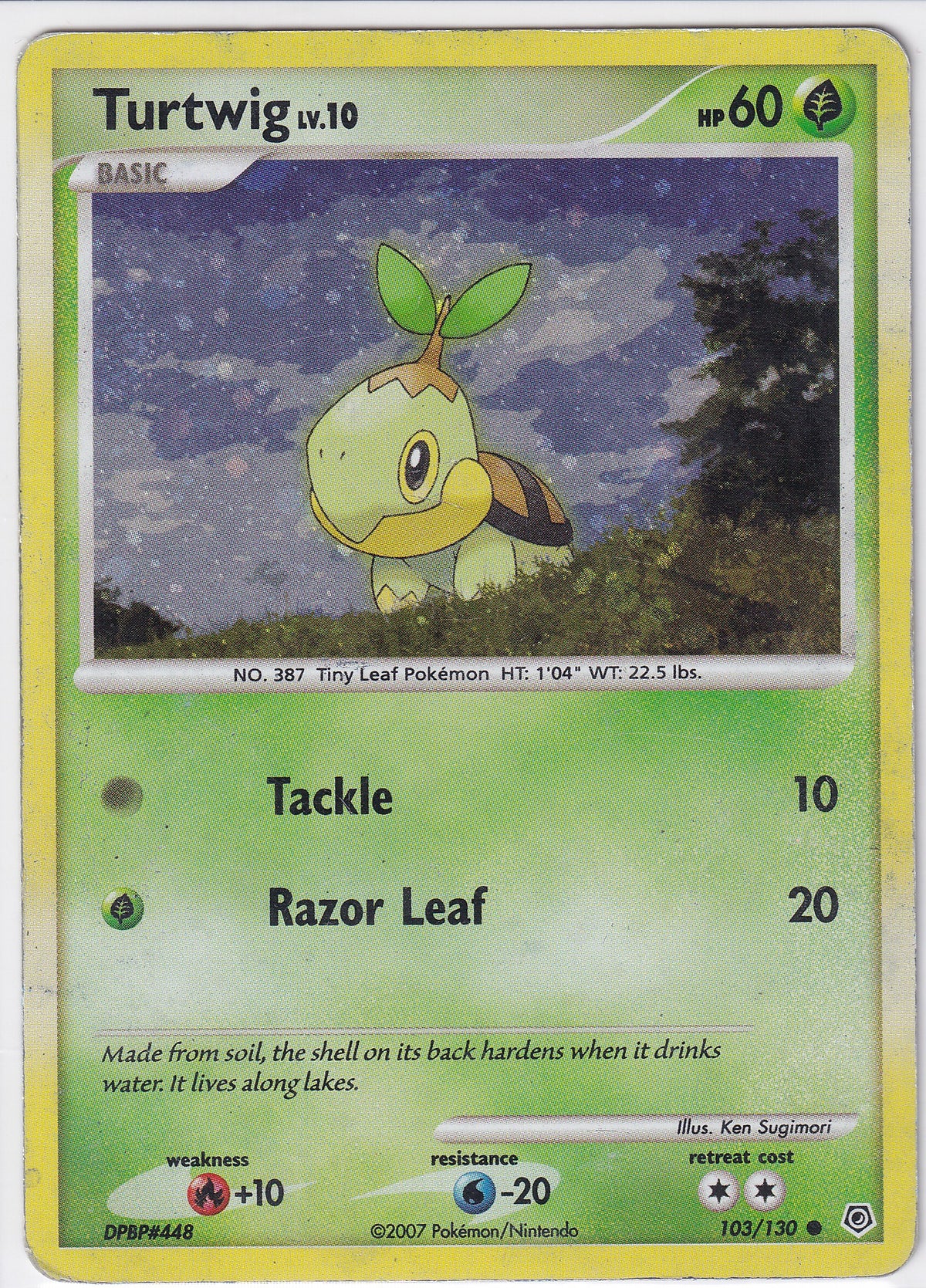 *DMG* Turtwig Cosmos Holo Pokemon League & Championship Cards Promo