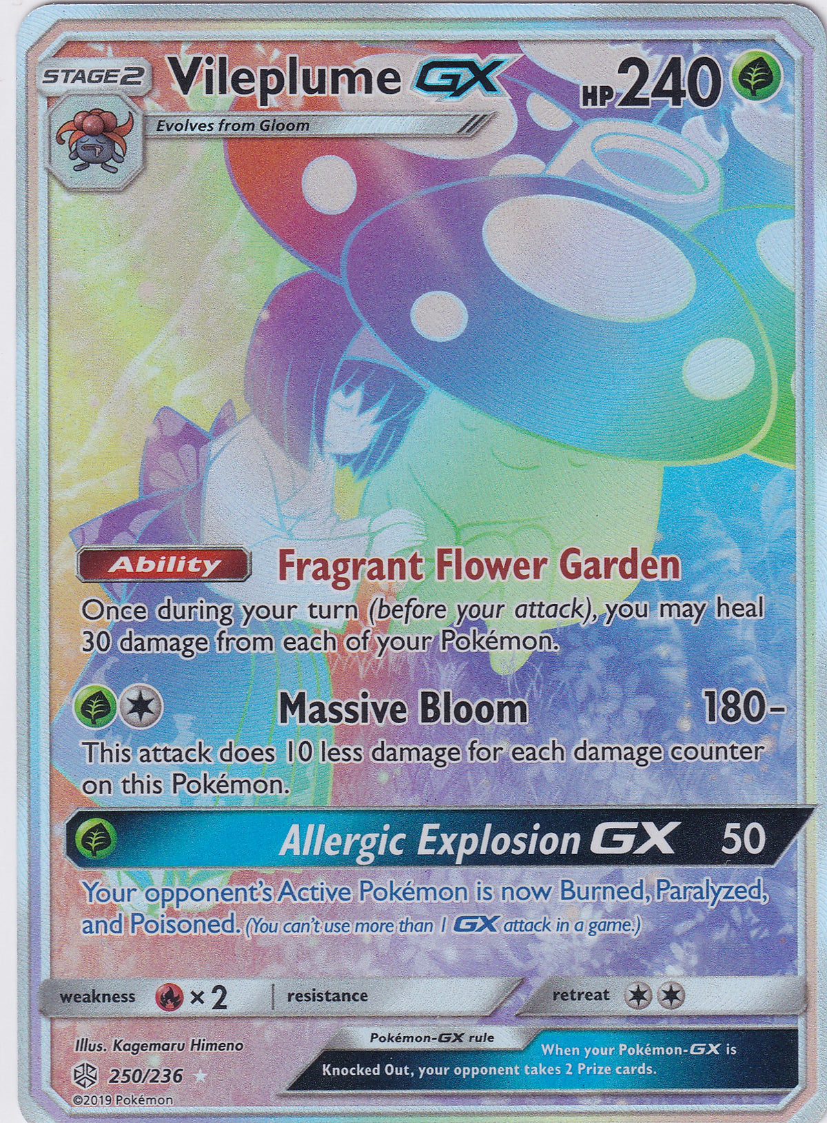 Vileplume GX 250/236 Pokemon Sun & Moon Cosmic Eclipse