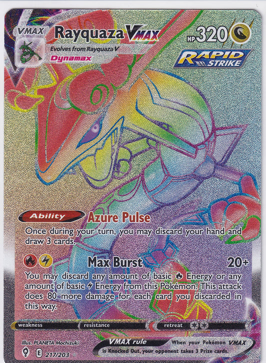 *MP* Rayquaza VMAX 217/203 Pokemon Sword & Shield Evolving Skies