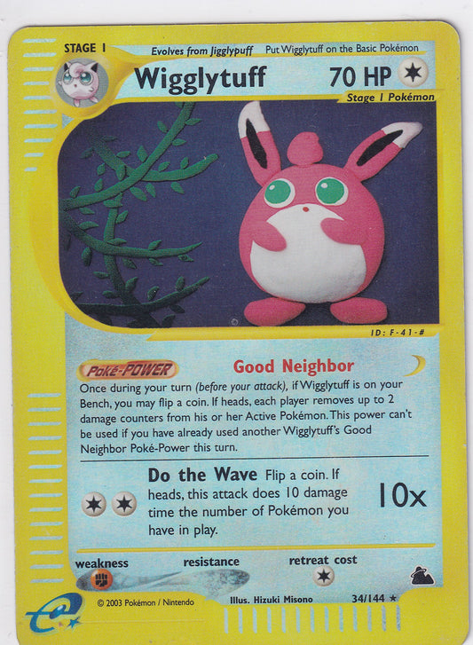 *MP* Wigglytuff 34/144 Reverse Holo Pokemon Skyridge