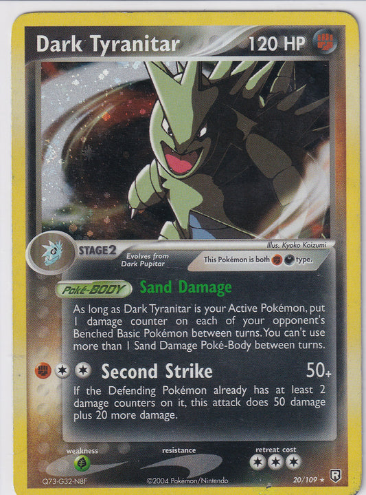 *MP* Dark Tyranitar 20/109 Deck Exclusive Pokemon EX Team Rocket Returns