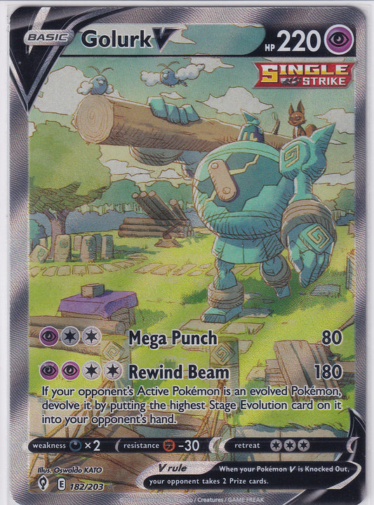 Golurk V 182/203 Pokemon Sword & Shield Evolving Skies