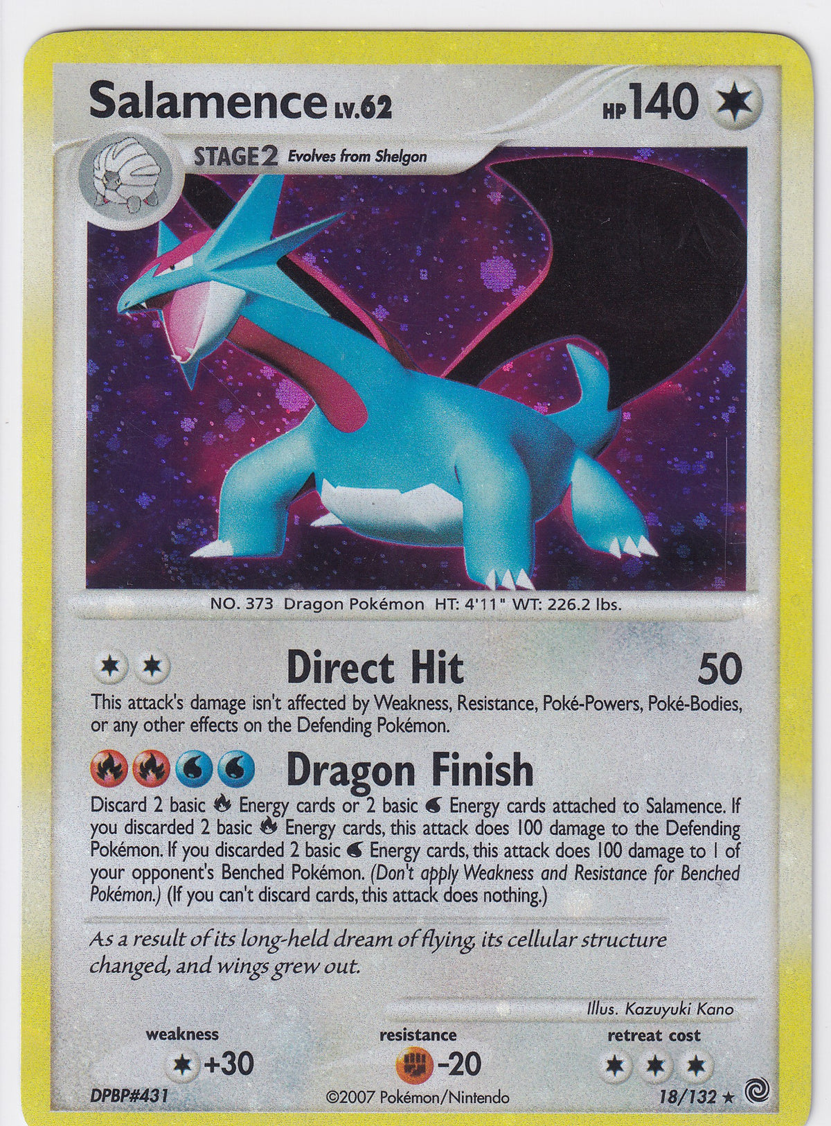 *LP* Salamence 18/132 Pokemon Diamond & Pearl Secret Wonders