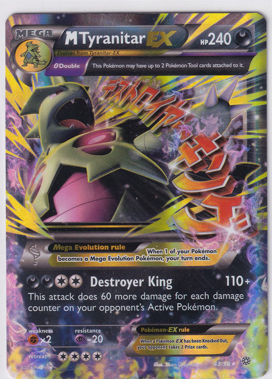 *MP* M Tyranitar EX 43/98  - Ancient Origins Pokemon Card