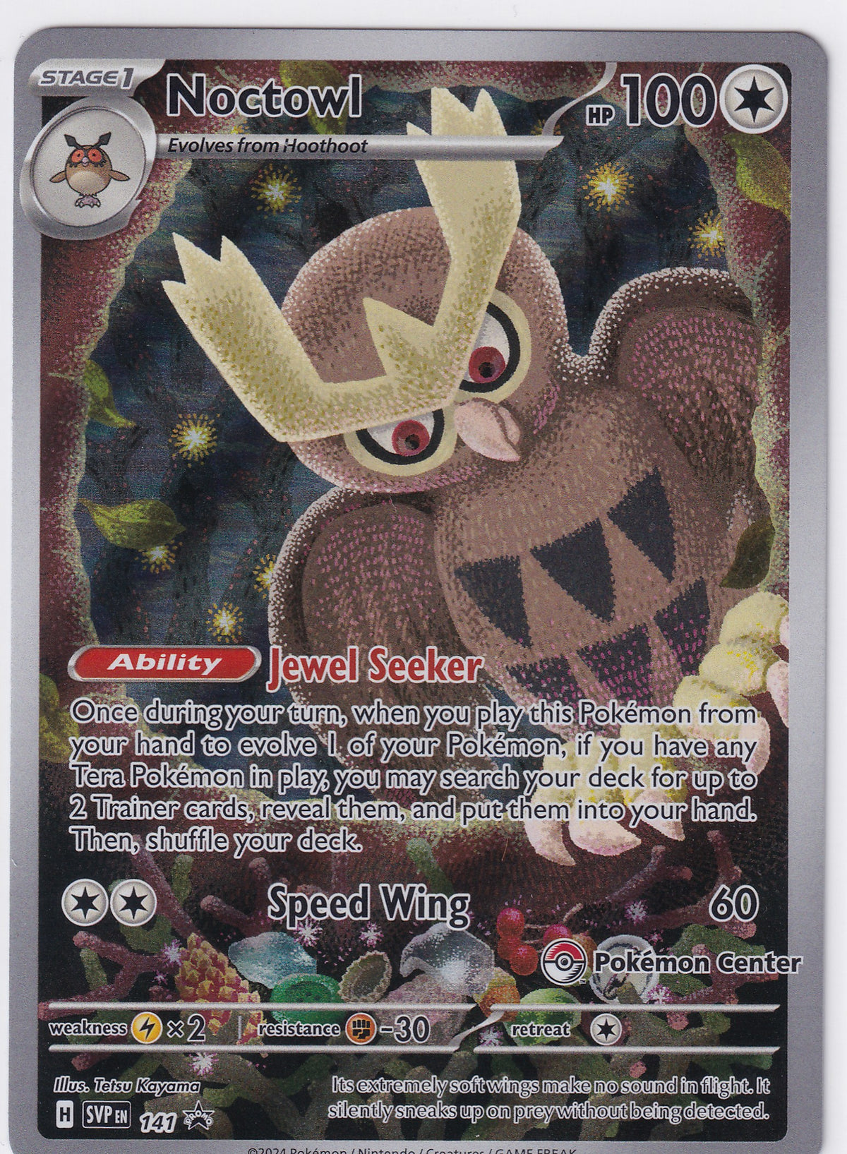 Noctowl 141 Pokemon Center Exclusive Pokemon Scarlet & Violet Promos