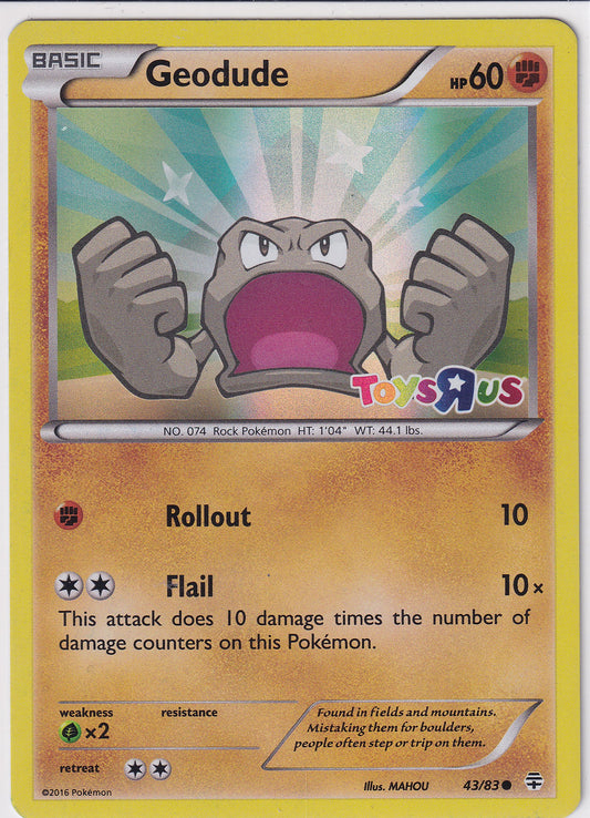 *LP* Geodude 43/83 Toys R Us Promo Pokemon XY Generations
