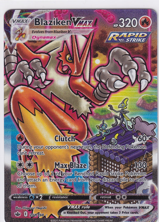 Blaziken VMAX 201/198 Pokemon Sword & Shield Chilling Reign