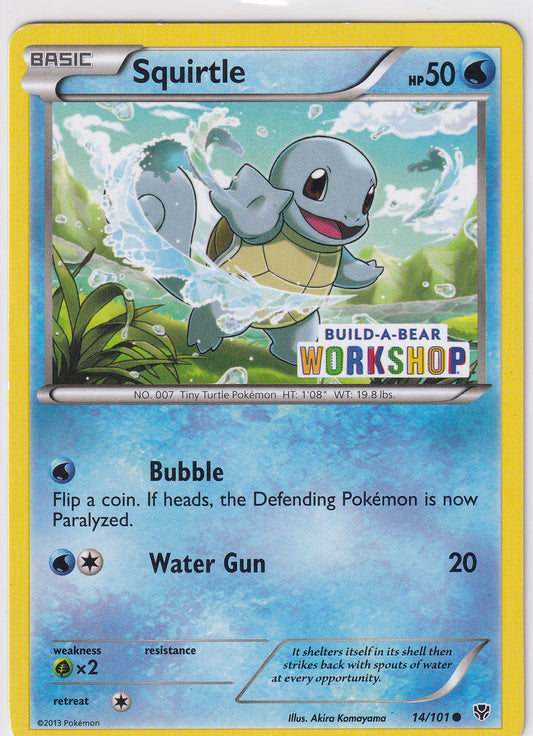 *DMG* Squirtle 14/101 Build A Bear Workshop Exclusive Pokemon Promo