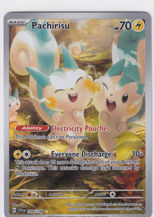 *LP* Pachirisu 208/198 Pokemon Scarlet & Violet Base Set