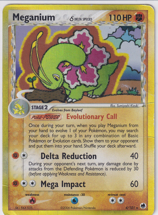 *DMG* Meganium (Delta Species) 4/101 Pokemon EX Dragon Frontiers