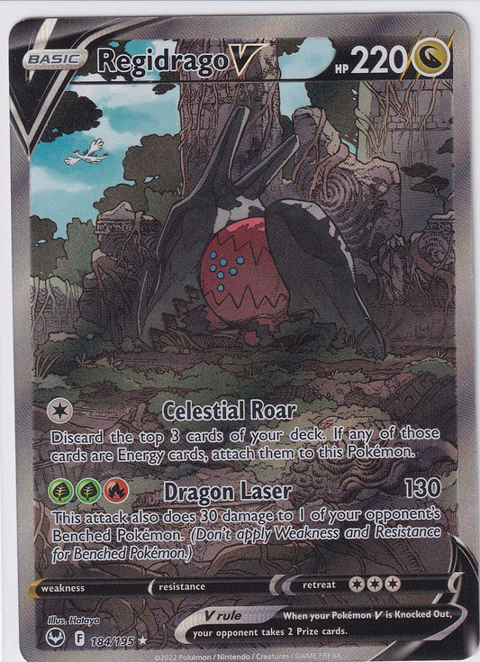 Regidrago V 184/195 Pokemon Sword & Shield Silver Tempest