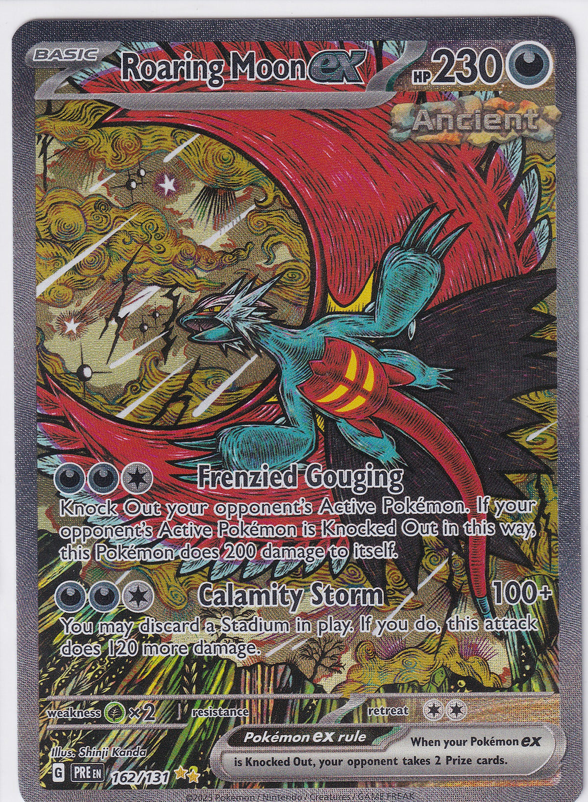 Roaring Moon ex 162/131 Pokemon Scarlet & Violet Prismatic Evolutions
