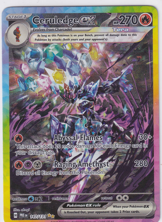 Ceruledge ex 147/131 Pokemon Scarlet & Violet Prismatic Evolutions