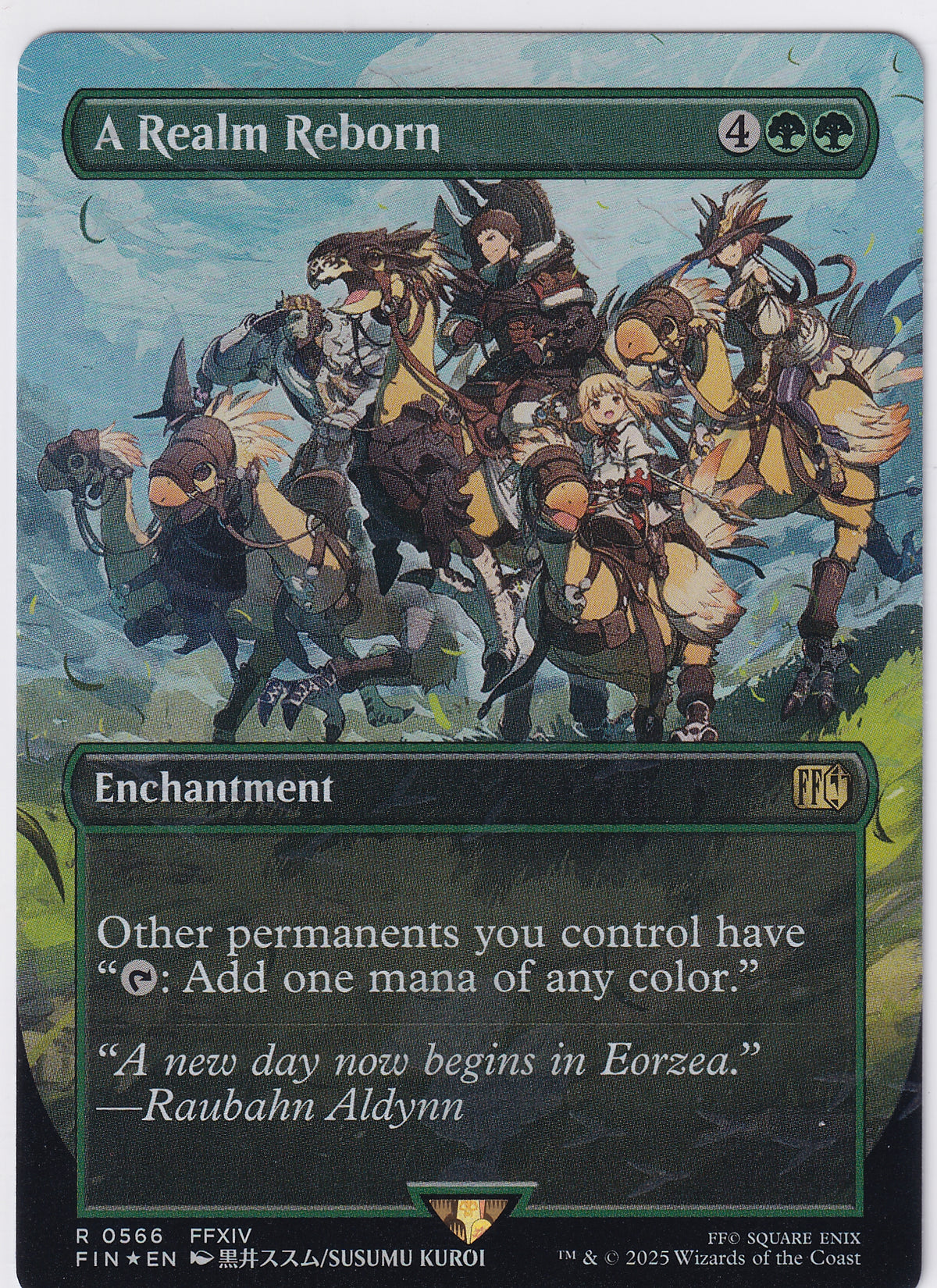 A Realm Reborn R 0566 (Borderless) (Chocobo Track Foil) Magic The Gathering FINAL FANTASY