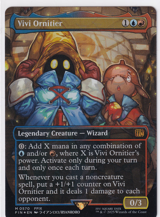 Vivi Ornitier M 0570 (Borderless) (Chocobo Track Foil) Magic The Gathering FINAL FANTASY