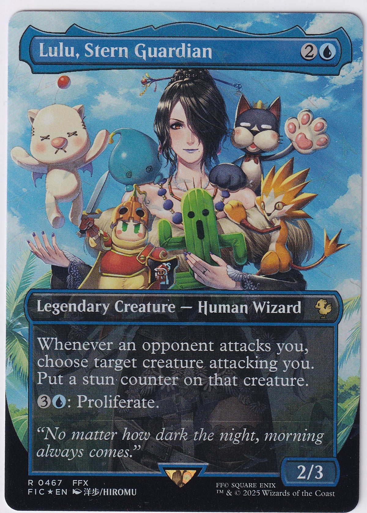 Lulu, Stern Guardian R 0467 (Borderless) (Chocobo Track Foil) Magic The Gathering FINAL FANTASY