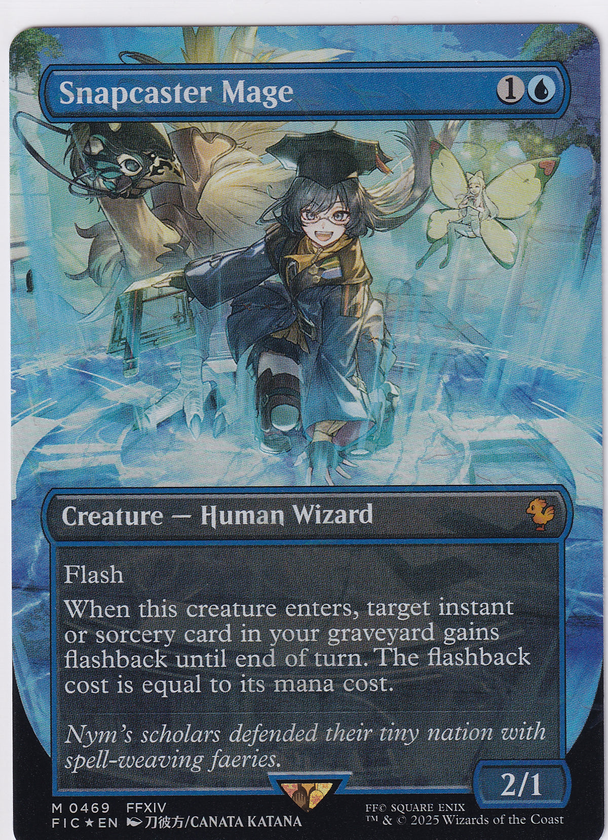 Snapcaster Mage M 0469 (Borderless) (Chocobo Track Foil) Magic The Gathering Commander FINAL FANTASY