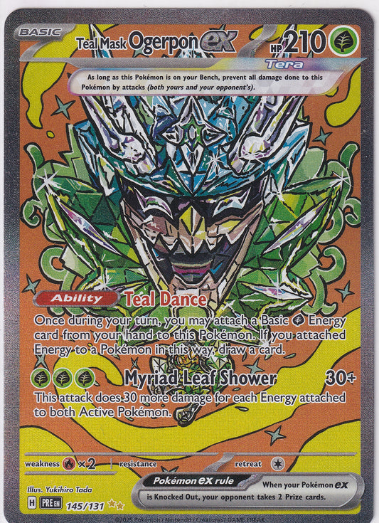 Teal Mask Ogerpon 145/131 Special Illustration Rare Pokemon Scarlet & Violet Prismatic Evolution