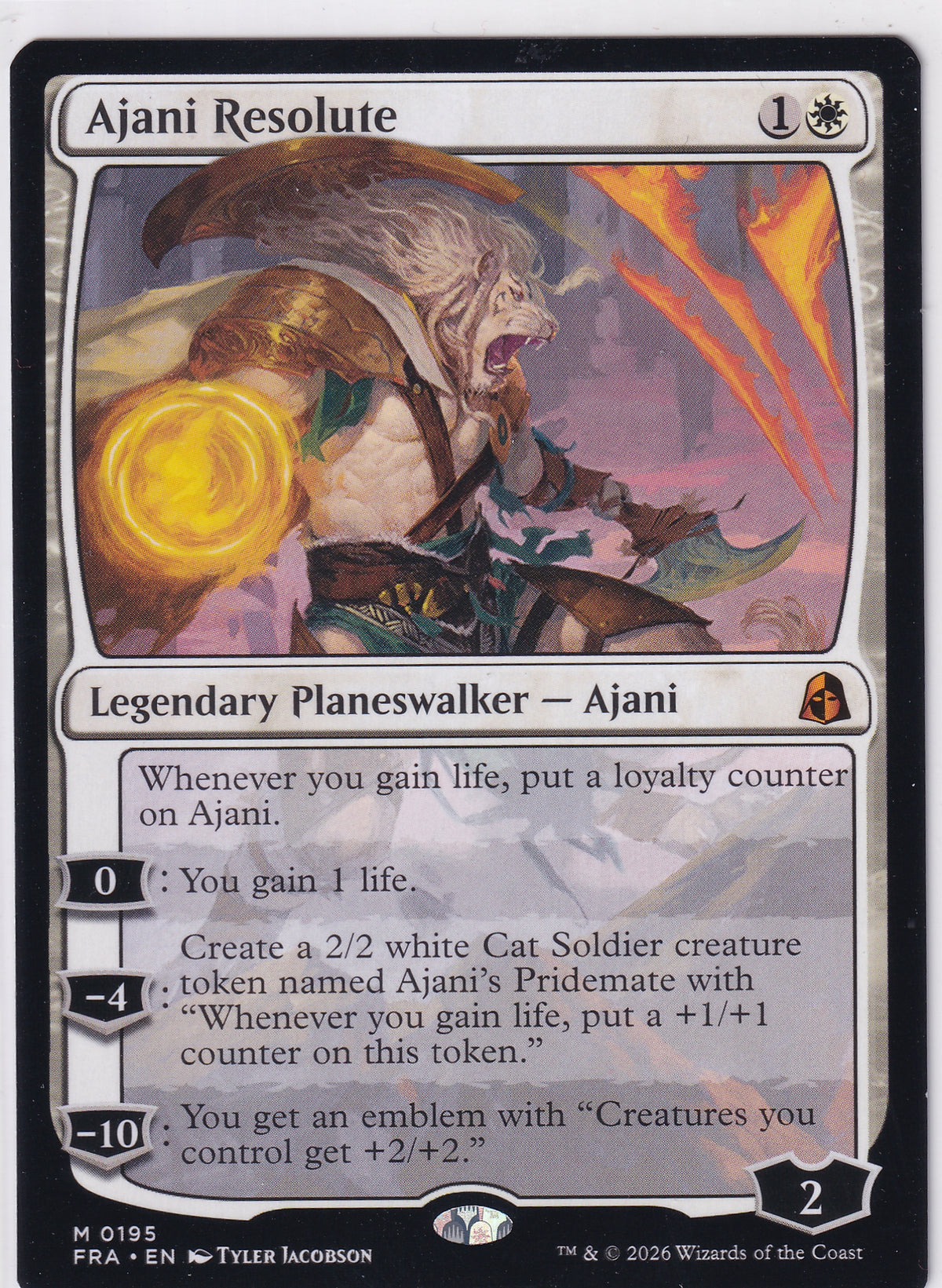 Ajani Resolute M 0195 Magic The Gathering Reality Fracture