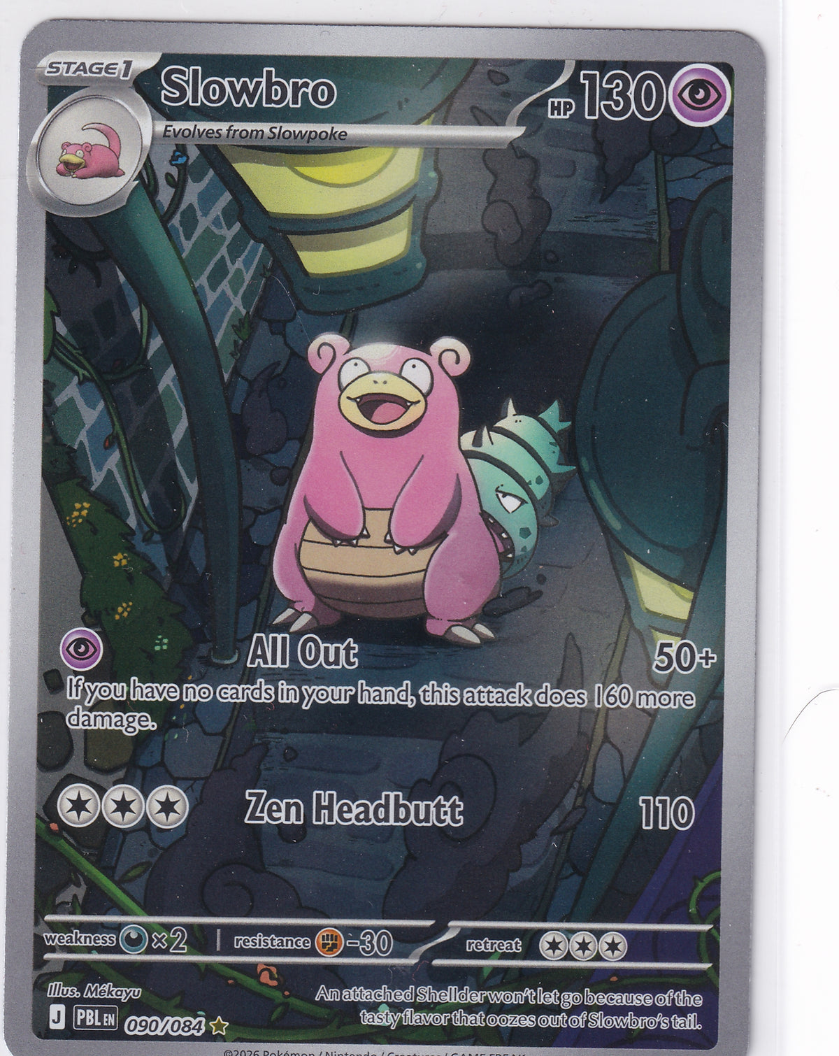 Slowbro 090/084 Illustration Rare Mega Evolutions Pitch Black #1