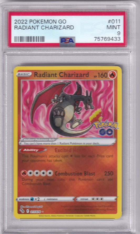 Radiant Charizard 011/078 Foil Pokemon GO! Pokemon Card